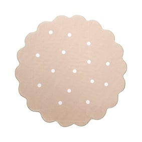 Dywan okrągły dziecięcy - Cloudy Dots Beżowy - product