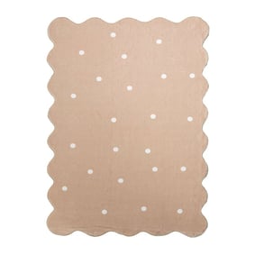 Dywan do pokoju dziecięcego - Cloudy Dots Beżowy - product