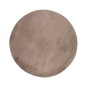 Dywan okrągły z krótkim włosiem - Cozy Taupe - product