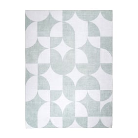 Dywan zewnętrzny Abstrakcja - Groovy Tiles Zielony - product